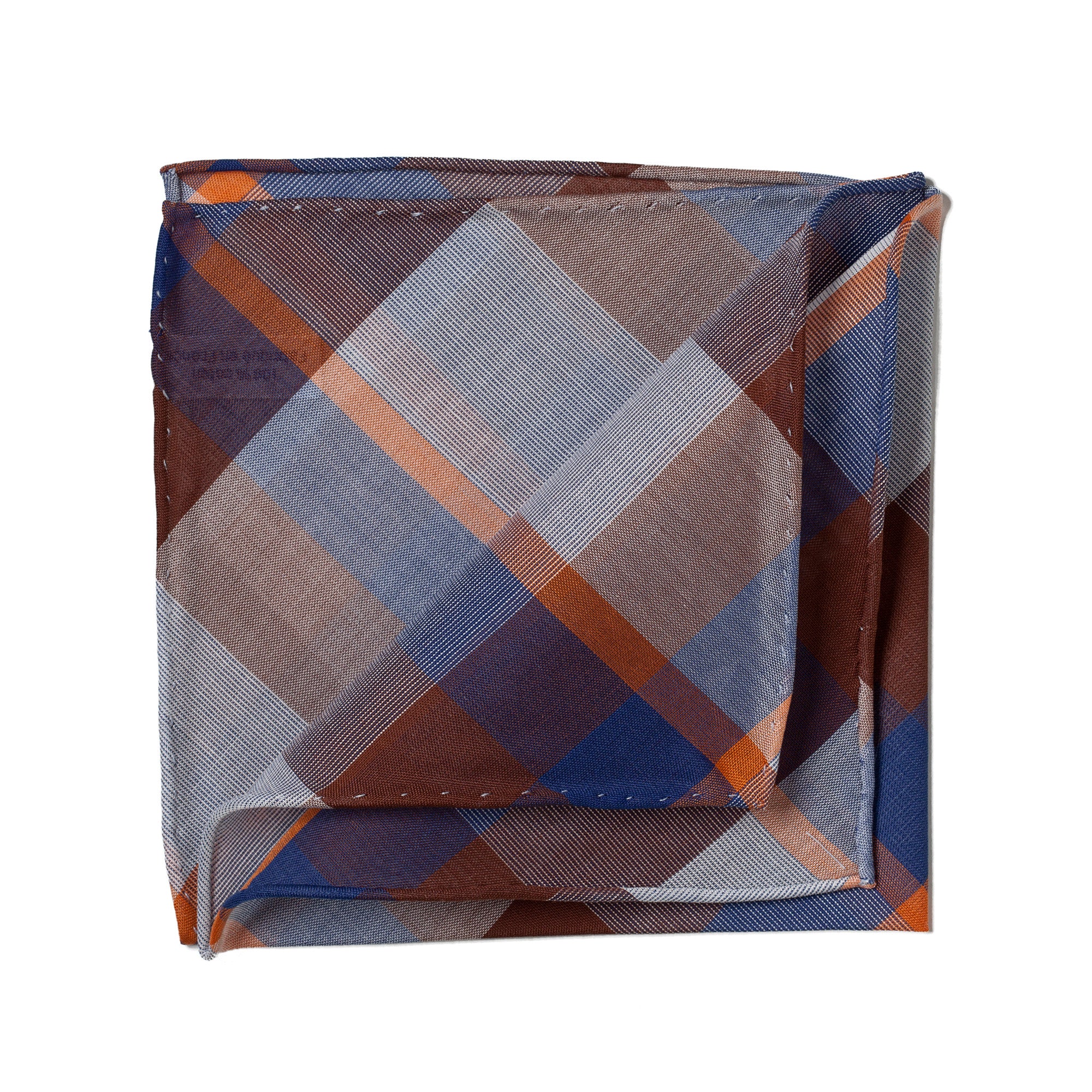Colorful Patterned Pocket Square "Aspen" made of Cotton - hand-rolled